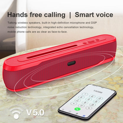 NewRixing NR-9017 Outdoor Portable Bluetooth Speaker with Phone Holder, Support Hands-free Call / TF Card / FM / U Disk(Red) - Desktop Speaker by NewRixing | Online Shopping South Africa | PMC Jewellery | Buy Now Pay Later Mobicred