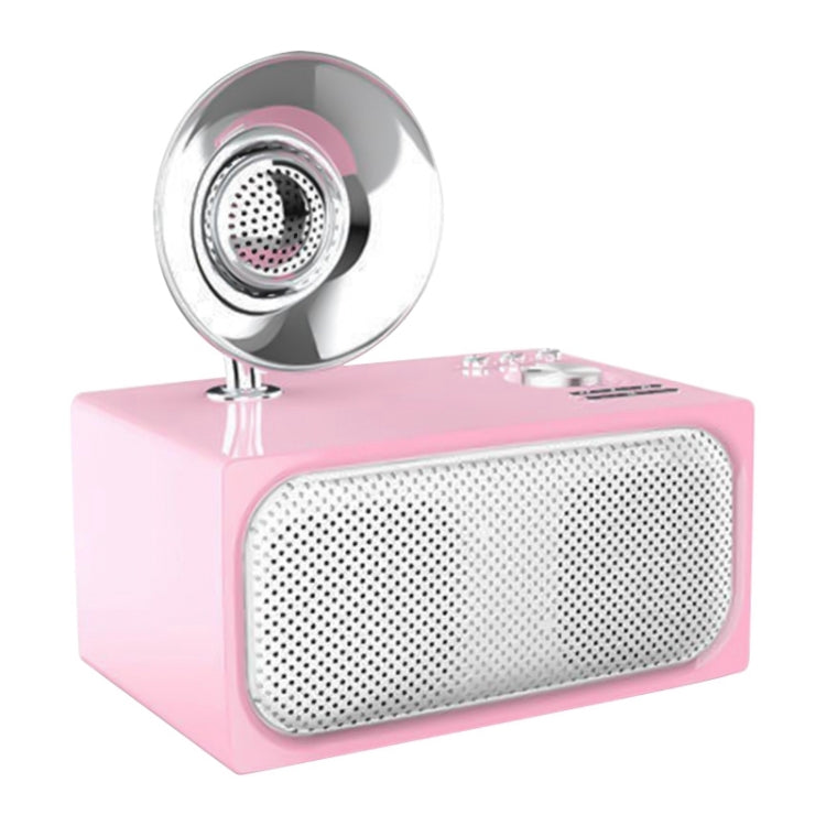 SOAIY Retro Subwoofer Bluetooth Speaker Wireless Mini Radio(Pink) -  by PMC Jewellery | Online Shopping South Africa | PMC Jewellery | Buy Now Pay Later Mobicred