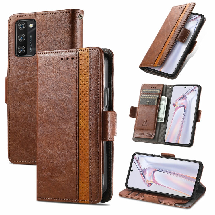 For Blackview A100 CaseNeo Business Splicing Dual Magnetic Buckle Horizontal Flip PU Leather Case with Holder & Card Slots & Wallet(Brown) - More Brand by PMC Jewellery | Online Shopping South Africa | PMC Jewellery | Buy Now Pay Later Mobicred