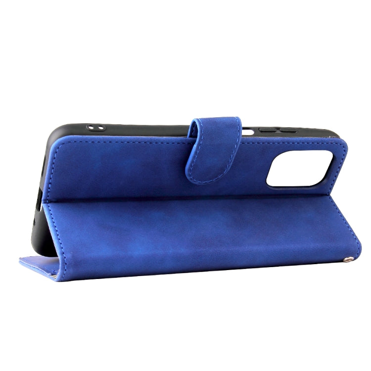 For Doogee N40 Pro Solid Color Skin Feel Magnetic Buckle Horizontal Flip PU Leather Case with Holder & Card Slots & Wallet(Blue) - More Brand by PMC Jewellery | Online Shopping South Africa | PMC Jewellery | Buy Now Pay Later Mobicred