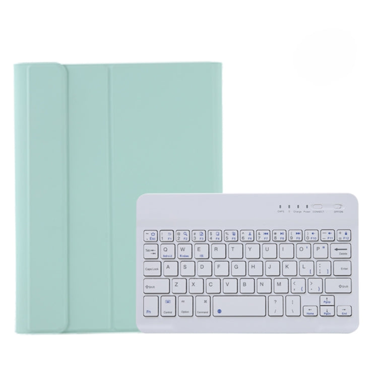 A06B Ultra-thin Detachable Bluetooth Keyboard Leather Tablet Case with Pen Slot & Holder for iPad mini 6(Light Green) - For iPad mini by PMC Jewellery | Online Shopping South Africa | PMC Jewellery