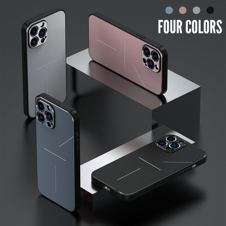 For iPhone 13 Pro Max R-JUST RJ-52 3-Line Style Metal TPU Shockproof Protective Case (Black) - iPhone 13 Pro Max Cases by R-JUST | Online Shopping South Africa | PMC Jewellery