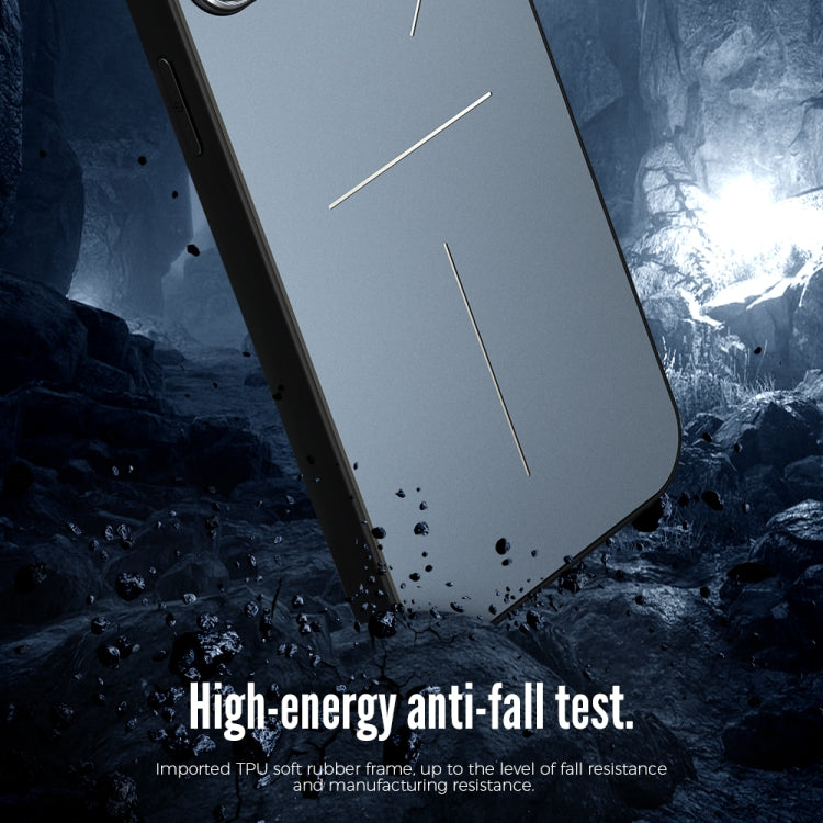 For iPhone 11 Pro R-JUST RJ-52 3-Line Style Metal TPU Shockproof Protective Case (Blue) - iPhone 11 Pro Cases by R-JUST | Online Shopping South Africa | PMC TechLife | Buy Now Pay Later Mobicred