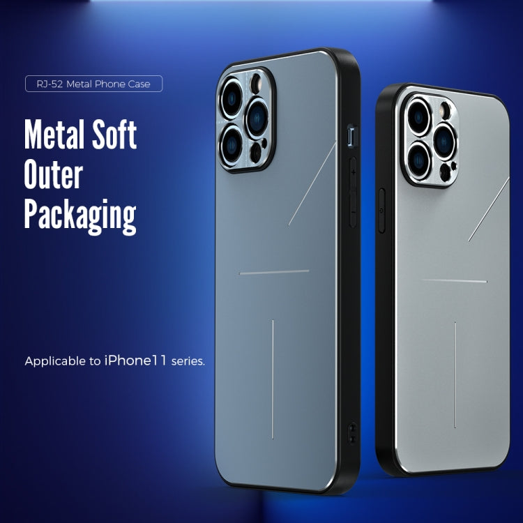 For iPhone 11 Pro Max R-JUST RJ-52 3-Line Style Metal TPU Shockproof Protective Case (Pink) - iPhone 11 Pro Max Cases by R-JUST | Online Shopping South Africa | PMC TechLife | Buy Now Pay Later Mobicred