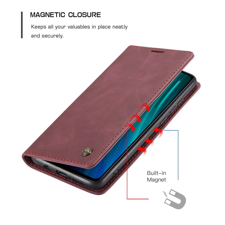 For Xiaomi Redmi Note 8 Pro CaseMe-013 Multifunctional Horizontal Flip Leather Case with Card Slot & Holder & Wallet(Wine Red) - Xiaomi Cases by CaseMe | Online Shopping South Africa | PMC Jewellery | Buy Now Pay Later Mobicred