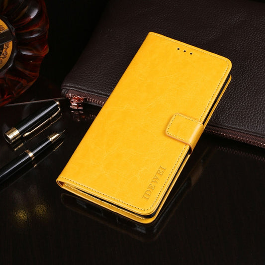 For UMIDIGI A11 Pro Max idewei Crazy Horse Texture Horizontal Flip Leather Case with Holder & Card Slots & Wallet(Yellow) - More Brand by idewei | Online Shopping South Africa | PMC Jewellery | Buy Now Pay Later Mobicred