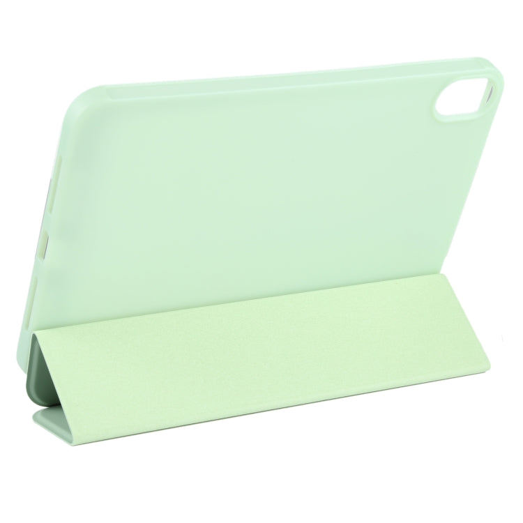 For iPad mini 2024 / mini 6 GEBEI Shockproof Horizontal Flip Tablet Case with Three-folding Holder(Mint Green) - free shipping - PMC TechLife - Order now!