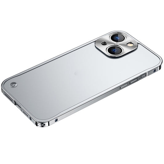 For iPhone 13 mini Metal Frame Frosted PC Shockproof Phone Case (Silver) - iPhone 13 mini Cases by PMC Jewellery | Online Shopping South Africa | PMC Jewellery