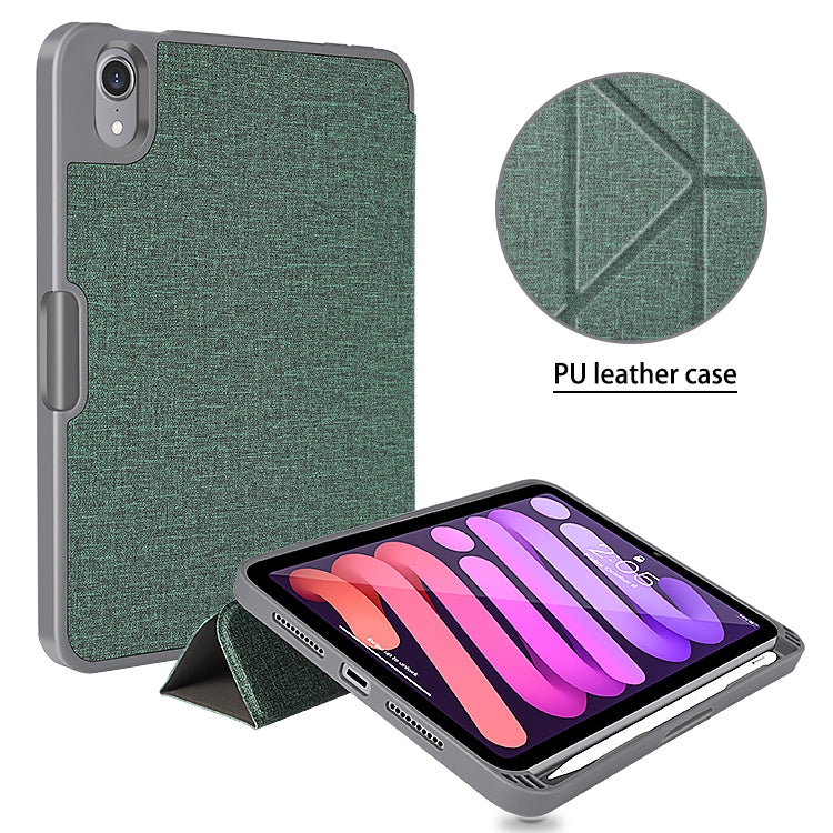 For iPad mini 6 / mini 2024 Mutural Multi-fold Smart Leather Tablet Case(Blue) - free shipping - PMC TechLife - Order now!