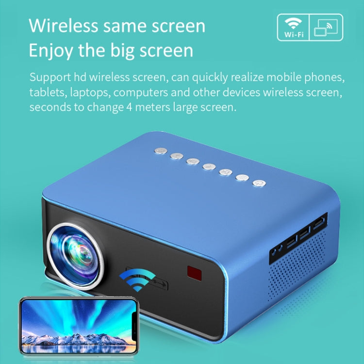 T4 Same Screen Version 1024x600 1200 Lumens Portable Home Theater LCD Projector, Plug Type:UK Plus(Blue) - free shipping - PMC Jewellery - Order now!