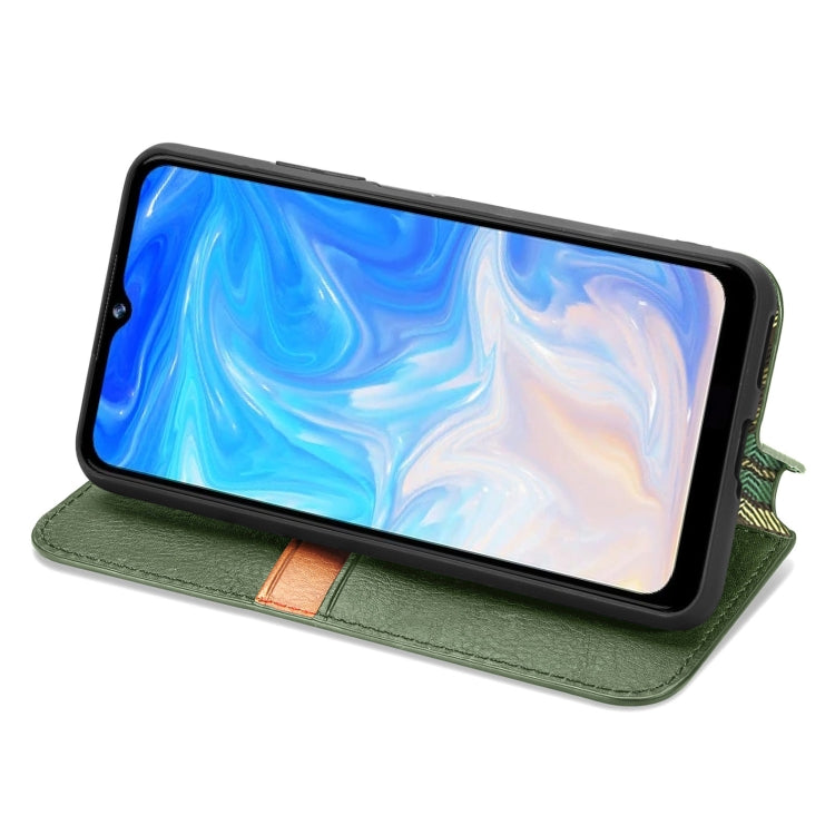 For Doogee N40 Pro Cubic Grid Pressed Horizontal Flip Magnetic Leather Case with Holder & Card Slots & Wallet(Green) - More Brand by PMC Jewellery | Online Shopping South Africa | PMC Jewellery | Buy Now Pay Later Mobicred