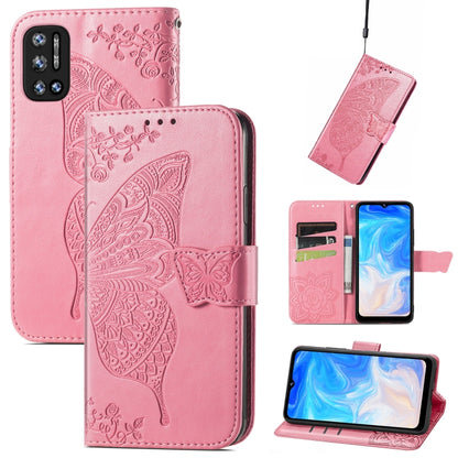 For DOOGEE N40 Pro Butterfly Love Flowers Embossed Horizontal Flip Leather Case with Holder & Card Slots & Wallet & Lanyard(Pink) - More Brand by PMC Jewellery | Online Shopping South Africa | PMC Jewellery | Buy Now Pay Later Mobicred