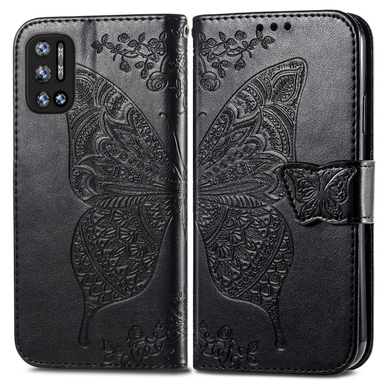 For DOOGEE N40 Pro Butterfly Love Flowers Embossed Horizontal Flip Leather Case with Holder & Card Slots & Wallet & Lanyard(Black) - More Brand by PMC Jewellery | Online Shopping South Africa | PMC Jewellery | Buy Now Pay Later Mobicred