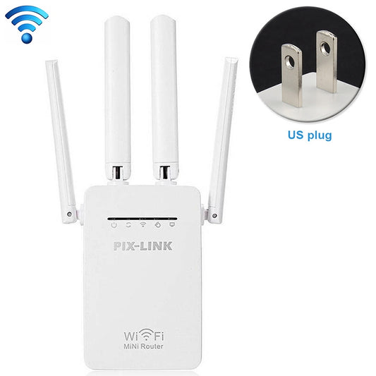 Wireless Smart WiFi Router Repeater with 4 WiFi Antennas, Plug Specification:US Plug(White) - Wireless Routers by PMC Jewellery | Online Shopping South Africa | PMC Jewellery | Buy Now Pay Later Mobicred