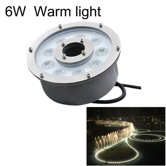 6W Landscape Ring LED Aluminum Alloy Underwater Fountain Light(Warm Light) - Underwater Lights by PMC Jewellery | Online Shopping South Africa | PMC Jewellery | Buy Now Pay Later Mobicred