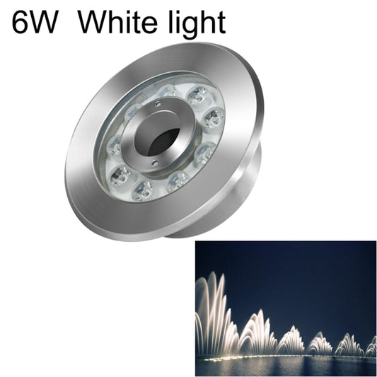 6W Landscape Ring LED Stainless Steel Underwater Fountain Light(White Light) - Underwater Lights by PMC Jewellery | Online Shopping South Africa | PMC Jewellery | Buy Now Pay Later Mobicred