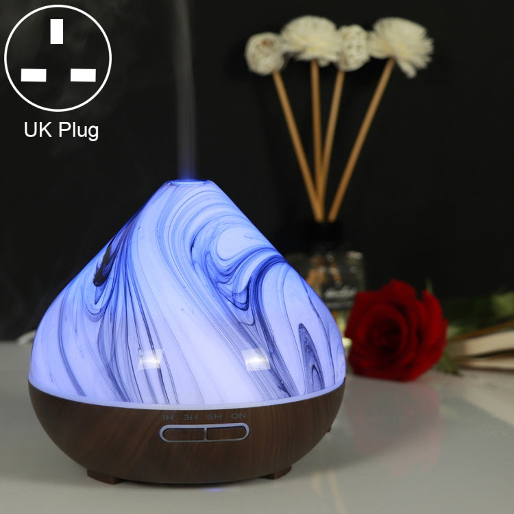 400ml Volcano Shape Humidifier Glass Aromatherapy Machine Automatic Alcohol Sprayer, Plug Specification:UK Plug(Coffee) - free shipping - PMC TechLife - Order now!