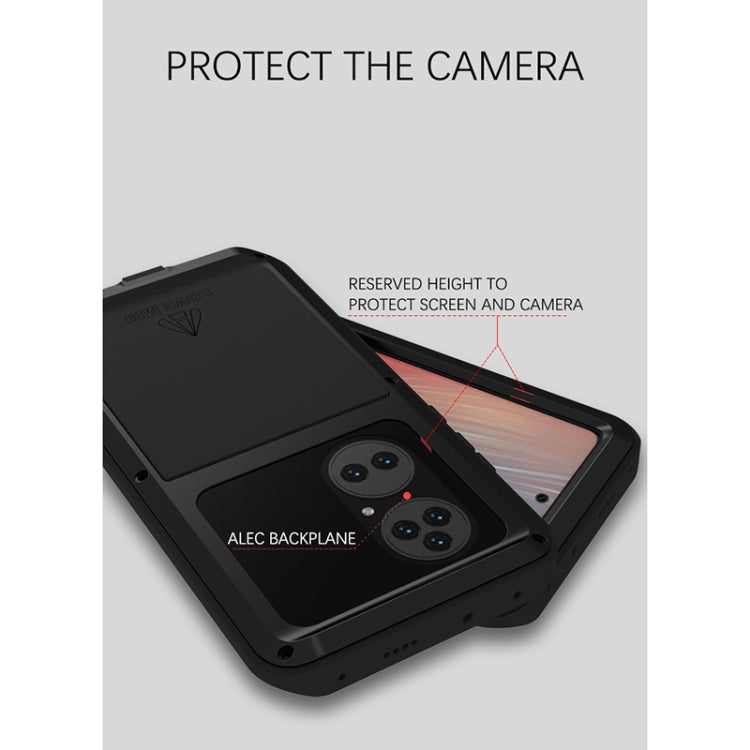 For Huawei P50 Pro LOVE MEI Metal Shockproof Waterproof Dustproof Protective Phone Case without Glass(White) - Huawei Cases by LOVE MEI | Online Shopping South Africa | PMC Jewellery