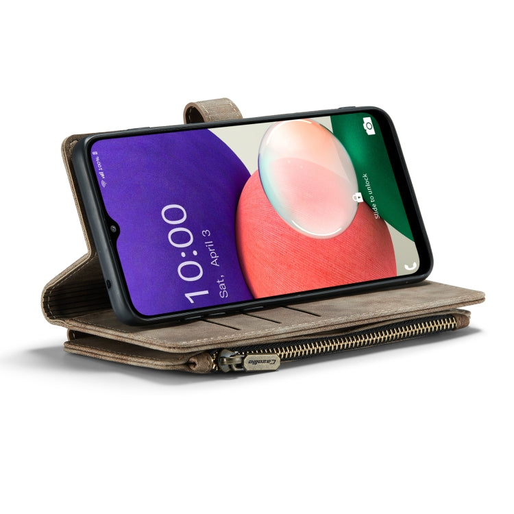 For Samsung Galaxy A22 5G CaseMe-C30 Multifunctional Horizontal Flip PU + TPU Phone Case(Brown) - Galaxy Phone Cases by CaseMe | Online Shopping South Africa | PMC Jewellery | Buy Now Pay Later Mobicred