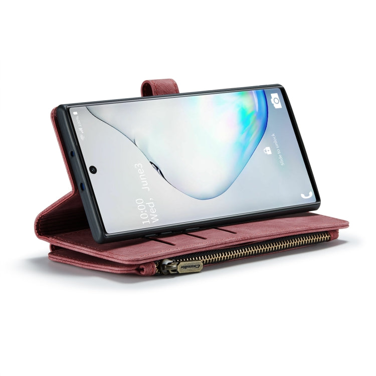 For Samsung Galaxy Note10 CaseMe-C30 Multifunctional Horizontal Flip PU + TPU Phone Case(Red) - Galaxy Phone Cases by CaseMe | Online Shopping South Africa | PMC Jewellery | Buy Now Pay Later Mobicred