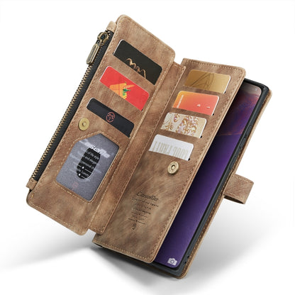 For Samsung Galaxy Note20 CaseMe-C30 Multifunctional Horizontal Flip PU + TPU Phone Case(Brown) - Galaxy Note20 Cases by CaseMe | Online Shopping South Africa | PMC Jewellery | Buy Now Pay Later Mobicred