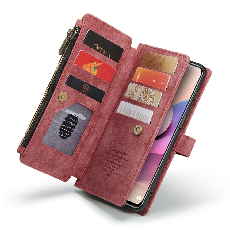 For Xiaomi Redmi Note 10 4G / Redmi Note 10S CaseMe-C30 Multifunctional Horizontal Flip PU + TPU Phone Case(Red) - Xiaomi Cases by CaseMe | Online Shopping South Africa | PMC Jewellery | Buy Now Pay Later Mobicred