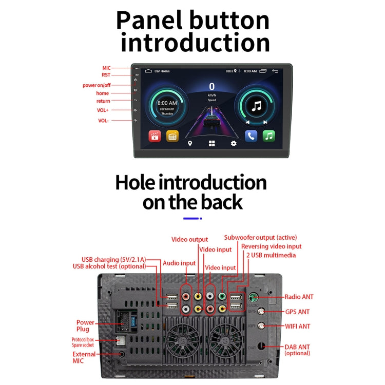 S-9090 9 inch HD Screen Car Android Player GPS Navigation Bluetooth Touch Radio, Support Mirror Link & FM & WIFI & Steering Wheel Control, Style:Standard Version+Carplay - Car MP3 & MP4 & MP5 by PMC Jewellery | Online Shopping South Africa | PMC Jewellery | Buy Now Pay Later Mobicred