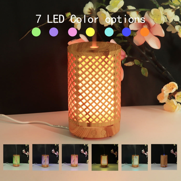 200ml Hollow-out Forest Pattern Wooden Essential Oil Aromatherapy Machine Ultrasonic Humidifier Automatic Alcohol Sprayer, Plug Specification:UK Plug(Light Brown-1) - free shipping - PMC TechLife - Order now!