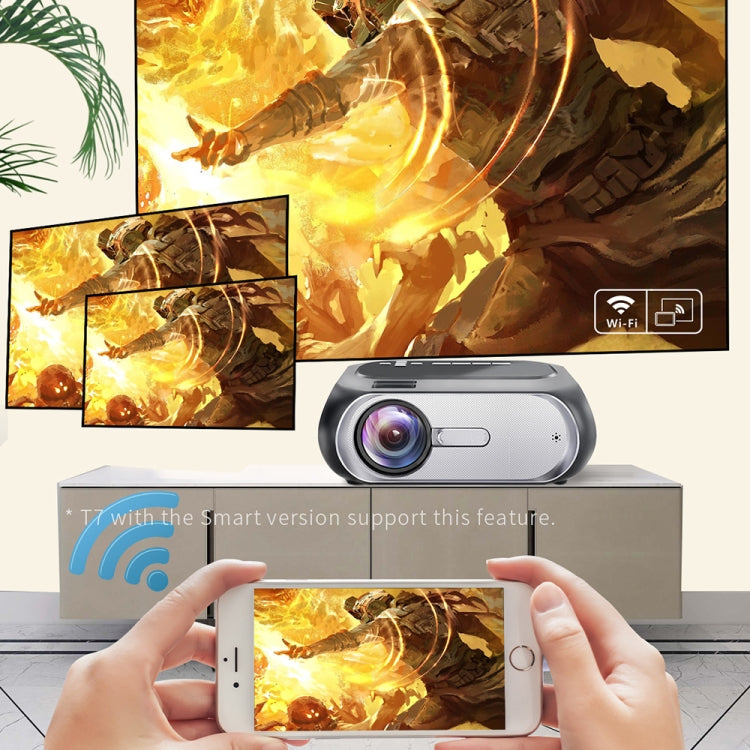 T7 1920x1080P 200 ANSI Portable Home Theater LED HD Digital Projector, Same Screen Version, AU Plug(Black) - LED Projector by PMC TechLife | Online Shopping South Africa | PMC TechLife | Buy Now Pay Later Mobicred