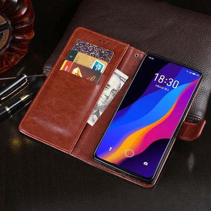 For Meizu 18x idewei Crazy Horse Texture Leather Case with Holder & Card Slots & Wallet(Yellow) - Meizu by idewei | Online Shopping South Africa | PMC Jewellery | Buy Now Pay Later Mobicred