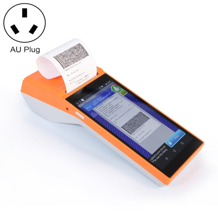 SGT-SP01 5.5 inch HD Screen Handheld POS Receipt Printer, Suit Version, AU Plug(Orange) - Printer by PMC Jewellery | Online Shopping South Africa | PMC Jewellery | Buy Now Pay Later Mobicred