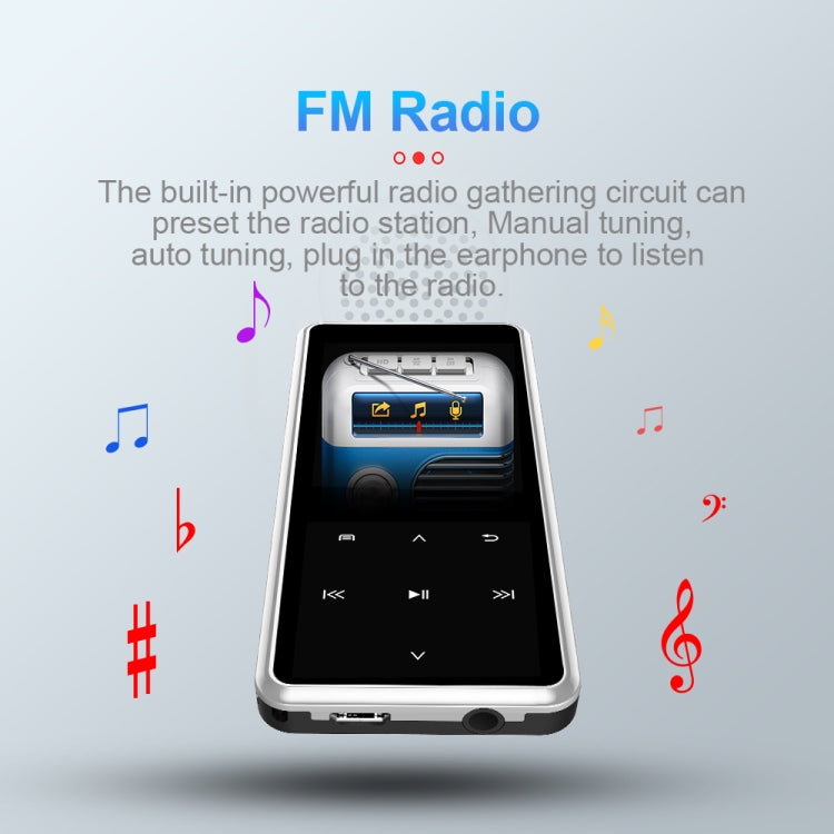 M12 Multifunctional Portable Bluetooth Player, Capacity:32GB(Silver) - MP4 Player by PMC TechLife | Online Shopping South Africa | PMC TechLife | Buy Now Pay Later Mobicred