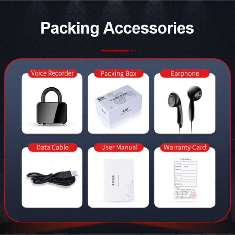 Q11 Intelligent HD Noise Reduction Lock Voice Recorder, Capacity:8GB(Black) - Recording Pen by PMC TechLife | Online Shopping South Africa | PMC TechLife | Buy Now Pay Later Mobicred