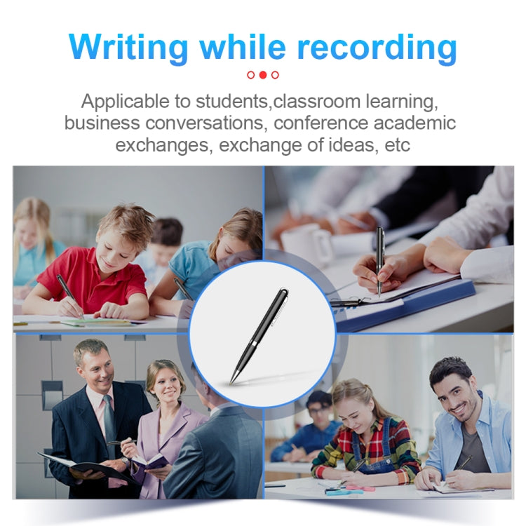 Q96 Intelligent HD Digital Noise Reduction Recording Pen, Capacity:16GB(Black) - free shipping - PMC TechLife - Order now!