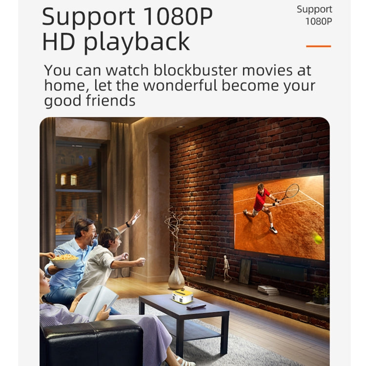 T20 320x240 400 Lumens Portable Home Theater LED HD Digital Projector, Same Screen Version, US Plug(White Yellow) - free shipping - PMC TechLife - Order now!