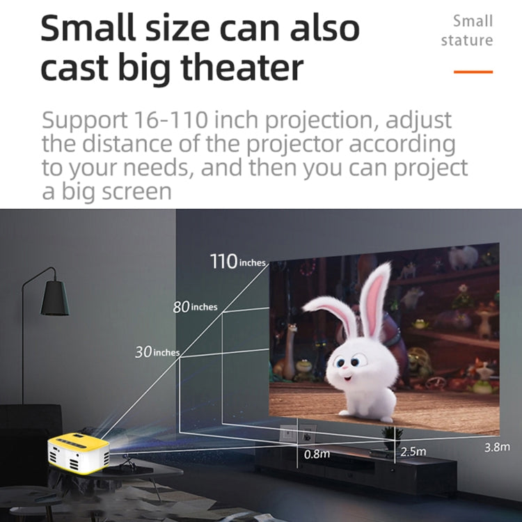 T20 320x240 400 Lumens Portable Home Theater LED HD Digital Projector, Same Screen Version, AU Plug(Black White) - LED Projector by PMC TechLife | Online Shopping South Africa | PMC TechLife | Buy Now Pay Later Mobicred