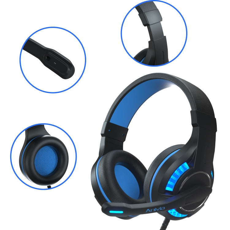 SADES MH603 3.5mm Port Adjustable Gaming Headset with Microphone(Black Blue) - Multimedia Headset by SADES | Online Shopping South Africa | PMC Jewellery | Buy Now Pay Later Mobicred