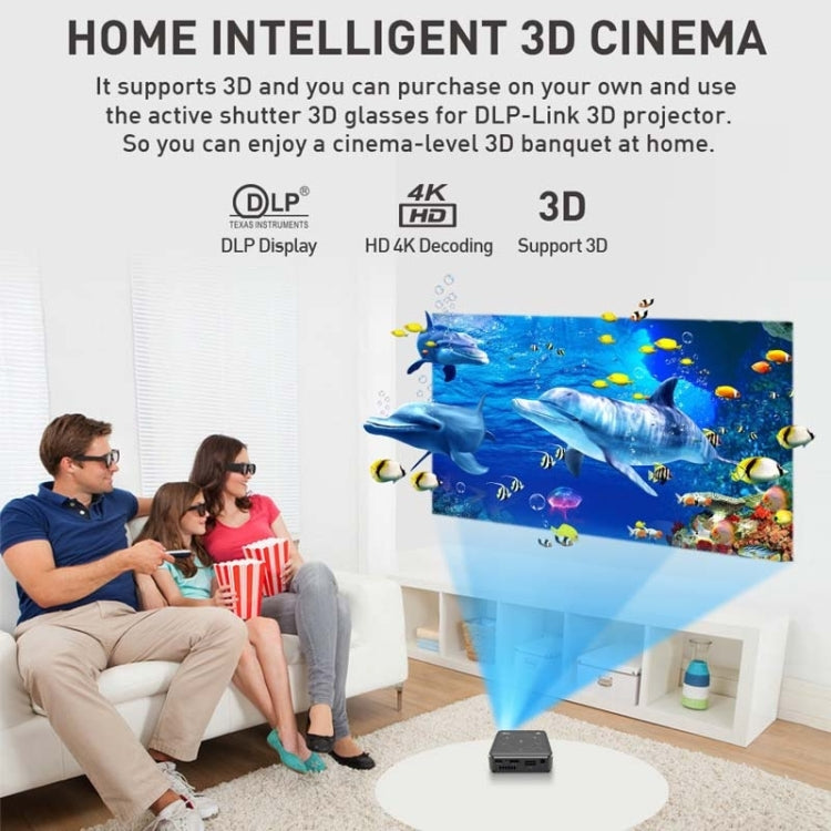 P11 854x480 DLP Smart Projector With Infrared Remote Control, Android 9.0, 4GB+32GB, EU Plug - LED Projector by PMC Jewellery | Online Shopping South Africa | PMC Jewellery | Buy Now Pay Later Mobicred