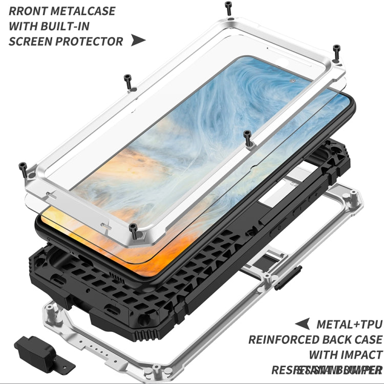 For Samsung Galaxy S21 FE R-JUST Rugged Phone Case with Holder(Silver) - Galaxy Phone Cases by R-JUST | Online Shopping South Africa | PMC TechLife | Buy Now Pay Later Mobicred