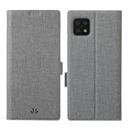 For Sharp Aquos Sense 6 ViLi K Series Magnetic Buckle Horizontal Flip Leather Phone Case(Grey) - More Brand by ViLi | Online Shopping South Africa | PMC Jewellery | Buy Now Pay Later Mobicred