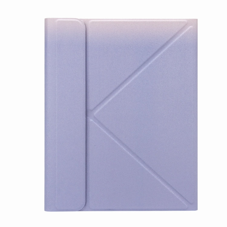 H-102C Touch Bluetooth Keyboard Leather Case with Rear Three-fold Holder For iPad 10.2 2020 & 2019 / Pro 10.5 inch(Purple) - Universal by PMC TechLife | Online Shopping South Africa | PMC TechLife