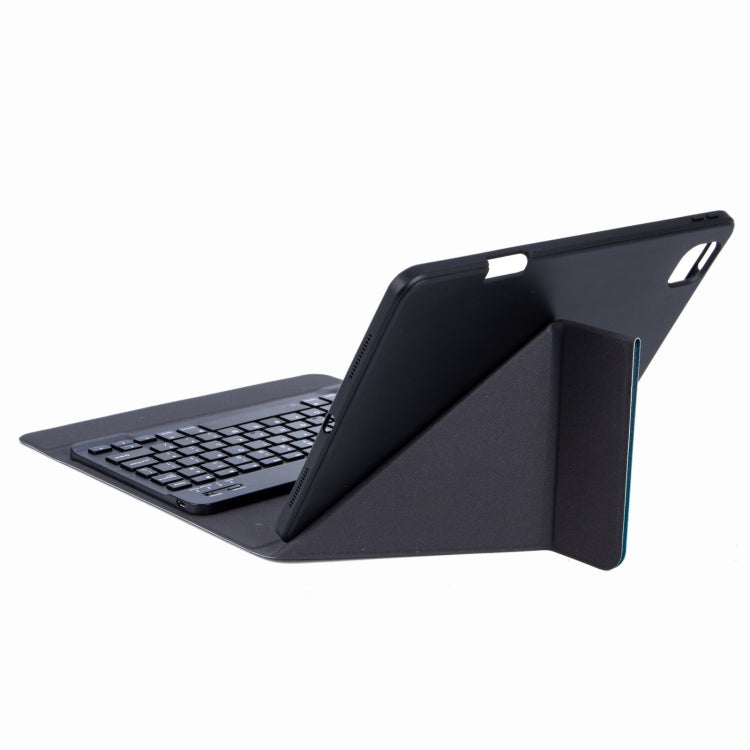 H-097S3 Tri-color Backlight Bluetooth Keyboard Leather Case with Rear Three-fold Holder For iPad 9.7 2018 & 2017(Black) - Universal by PMC TechLife | Online Shopping South Africa | PMC TechLife