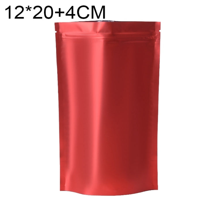 100 PCS/Set Matte Aluminum Foil Snack Stand-up Pouch, Size:12x20+4cm(Red) - Preservation Supplies by PMC TechLife | Online Shopping South Africa | PMC TechLife | Buy Now Pay Later Mobicred