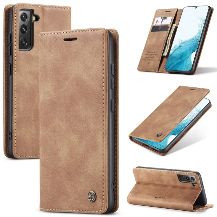 For Samsung Galaxy S22 CaseMe 013 Multifunctional Horizontal Flip Leather Phone Case(Brown) - Galaxy S22 5G Cases by CaseMe | Online Shopping South Africa | PMC Jewellery | Buy Now Pay Later Mobicred