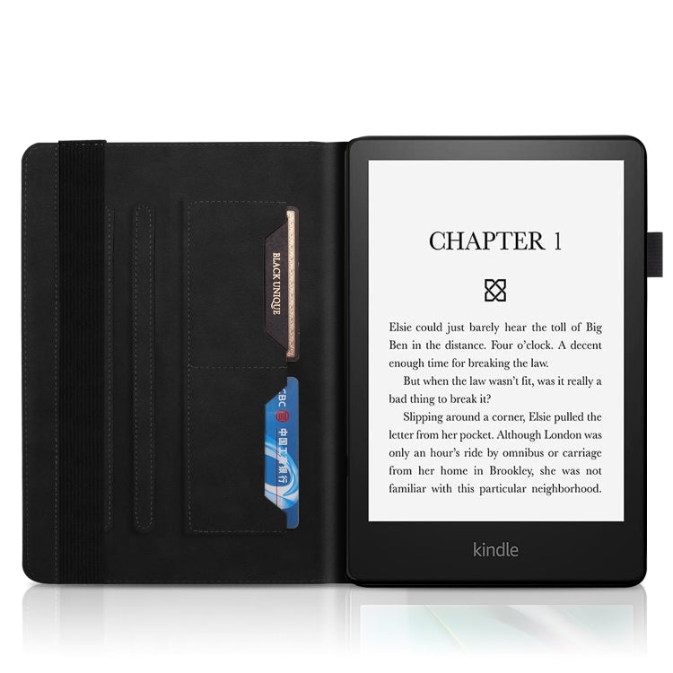 For Amazon Kindle Paperwhite 5 2021 Life Tree Series Leather Tablet Case(Black) - Amazon by PMC TechLife | Online Shopping South Africa | PMC TechLife | Buy Now Pay Later Mobicred