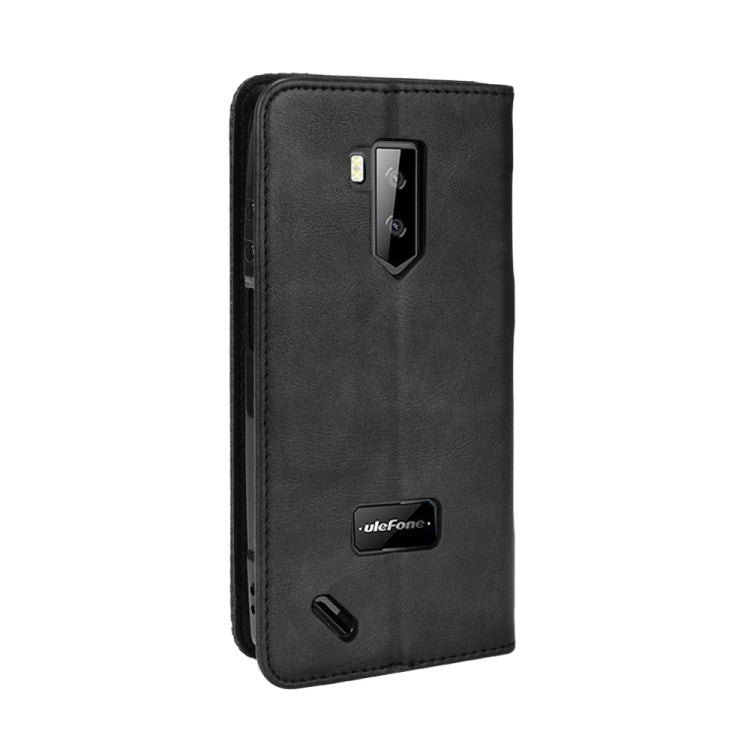 For Ulefone Armor X9 Magnetic Buckle Retro Texture Leather Case(Black) - free shipping - PMC Jewellery - Order now!