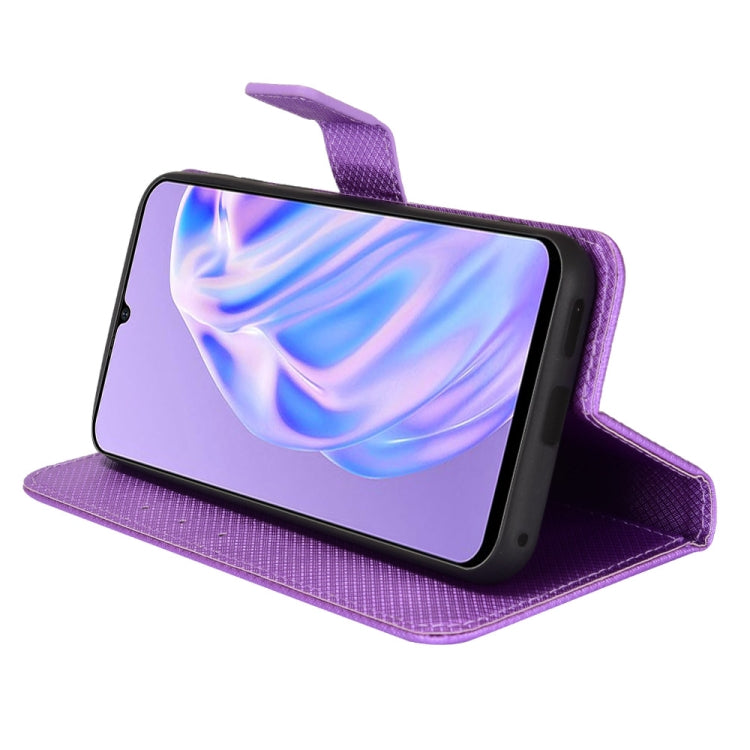 For Ulefone Note 6/ Note 6P Diamond Texture Leather Phone Case(Purple) - Ulefone Cases by PMC Jewellery | Online Shopping South Africa | PMC Jewellery | Buy Now Pay Later Mobicred