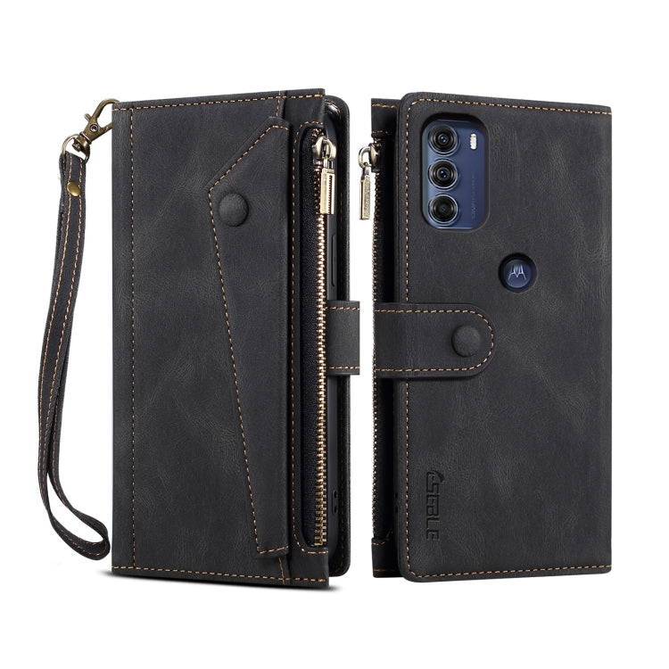 For Motorola Edge S30 Retro Frosted Leather Phone Case(Black) - Motorola Cases by PMC TechLife | Online Shopping South Africa | PMC TechLife | Buy Now Pay Later Mobicred