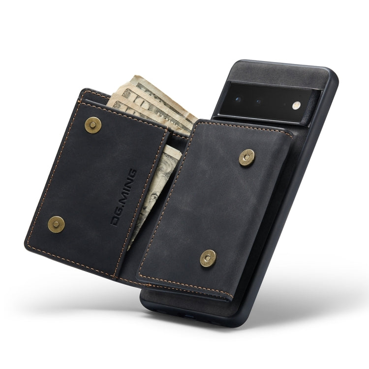 For Google Pixel 6 Pro DG.MING M1 Series 3-Fold Multi Card Wallet Back Cover Leather Phone Case(Black) - Google Cases by DG.MING | Online Shopping South Africa | PMC TechLife | Buy Now Pay Later Mobicred