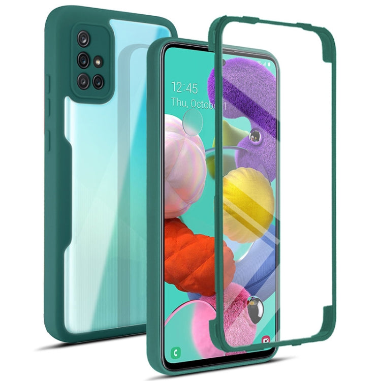 For Samsung Galaxy A51 4G Acrylic + TPU 360 Degrees Full Coverage Shockproof Phone Case(Green) - Galaxy Phone Cases by PMC Jewellery | Online Shopping South Africa | PMC Jewellery